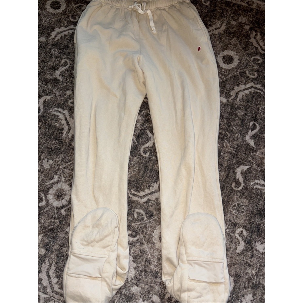 Feejays Pajama Pants size S Women's cute and cozy with Feet or no feet Cream